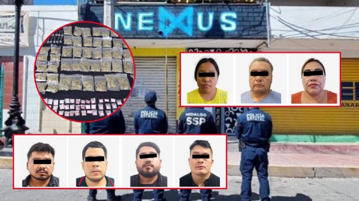 Desmantelan punto de droga en Mixquiahuala: 7 detenidos y más de 3,000 dosis decomisadas