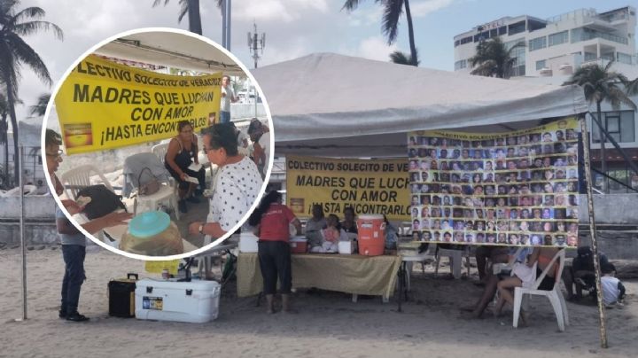 Así madres del Solecito de Veracruz recaudan fondos en las playas para busquedas de desaparecidos