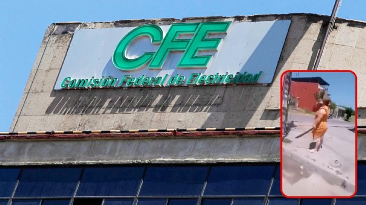 CFE le llega a cortar la luz, los amenaza con machete y termina con mano lastimada | VIDEO