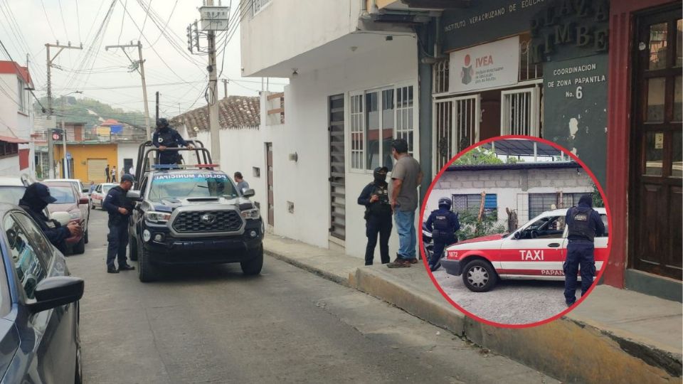 Los ladrones abandonaron una moto y robaron un taxi para escapar