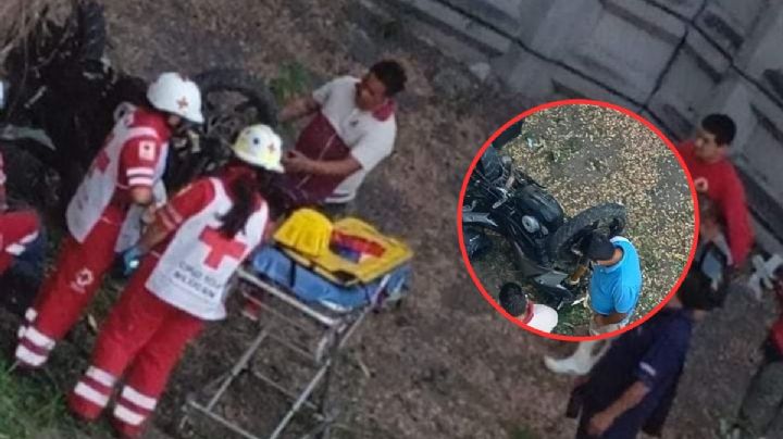 Fallece motociclista que cayó del puente de JB Lobos en  la ciudad de Veracruz