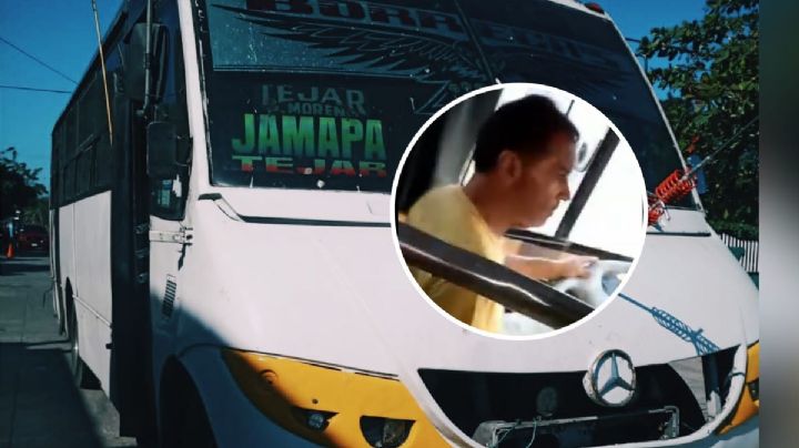 Chofer de camión Jamapa amenazó a joven tras pagar boleto de estudiante