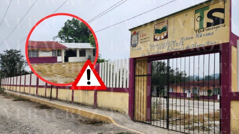 Roban Telesecundaria de Papantla; se llevaron hasta el material didáctico