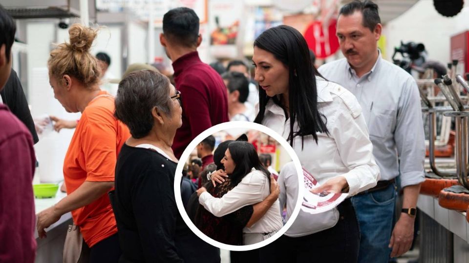 Gisela Gaytán en el Mercado Morelos, horas antes de su asesinato