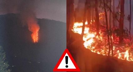 VIDEO: Sigue fuerte incendio forestal en Atlahuilco, Altas Montañas de Veracruz