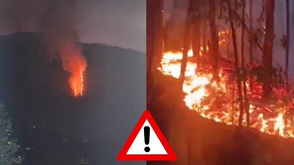 Surada Se extiende incendio forestal en Atlahuilco, Altas Montañas de Veracruz