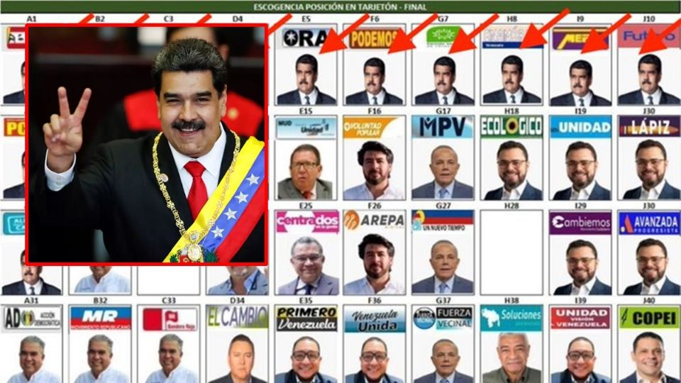 Elecciones en Venezuela: Maduro ocupa 13 lugares en boleta electoral