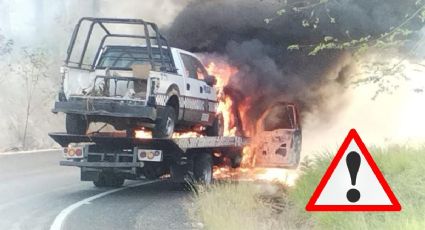 Esto se sabe del incendio de patrulla estatal en carretera del sur de Veracruz