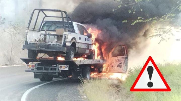 Esto se sabe del incendio de patrulla estatal en carretera del sur de Veracruz
