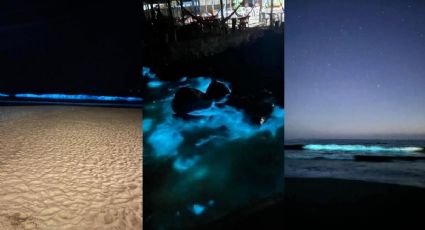 ¿Qué le pasa al mar de Acapulco? Luz ilumina playa Pie de la Cuesta | FOTOS