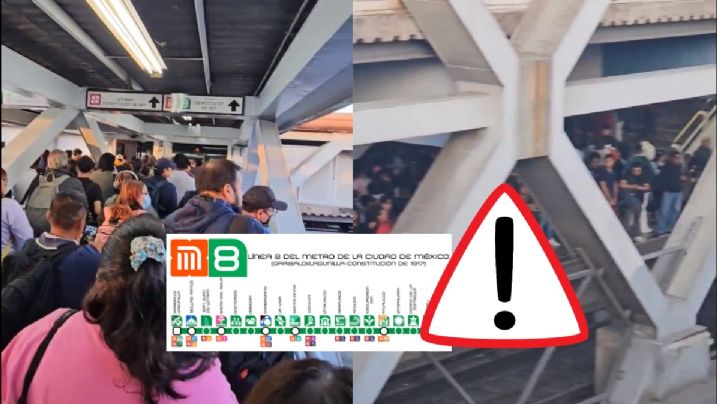 METRO CDMX: Línea 8 colapsada, caos y retrasos de más de 15 minutos en estas estaciones