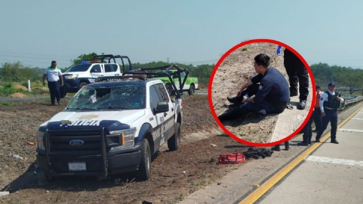 Vuelca patrulla de SSP en Cosoleacaque; hay 3 elementos lesionados