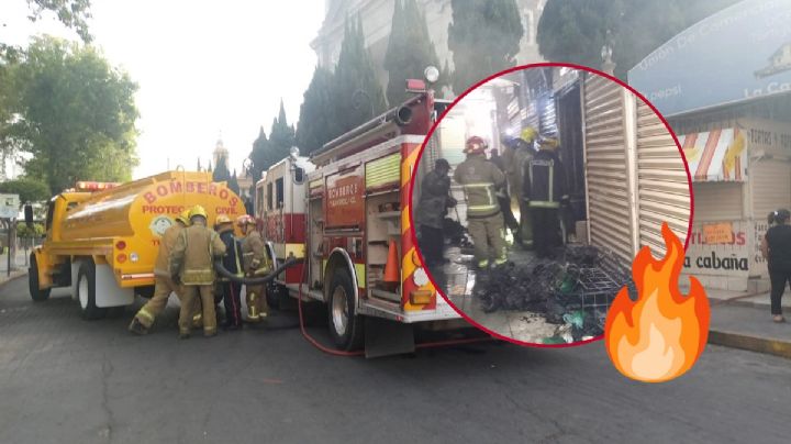 Incendio en mercado Fayuca de Tulancingo moviliza al cuerpo de emergencias