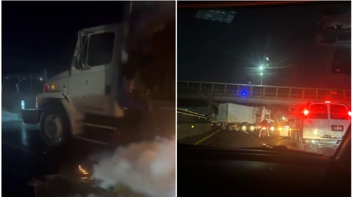 Así la México-Tuxpan y México-Pachuca: tráileres se queman y chocan | VIDEO