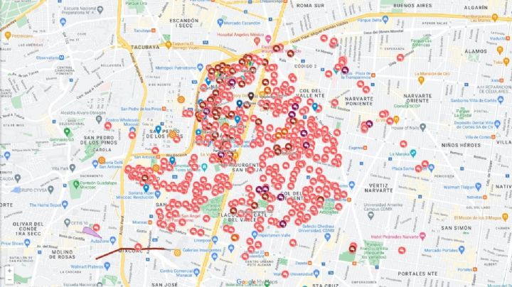 Mapa interactivo con TODOS los domicilios con agua contaminada en Benito Juárez