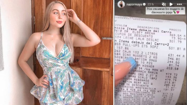 ¿Sabes cuánto gasta Maya Nazor, expareja de Santa Fe Klan, en una despensa?