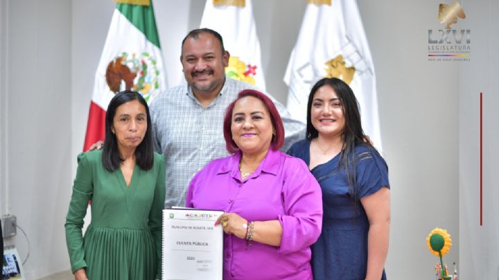 Recibe Presidenta del Congreso la Cuenta Pública 2023 del Ayuntamiento de Acajete