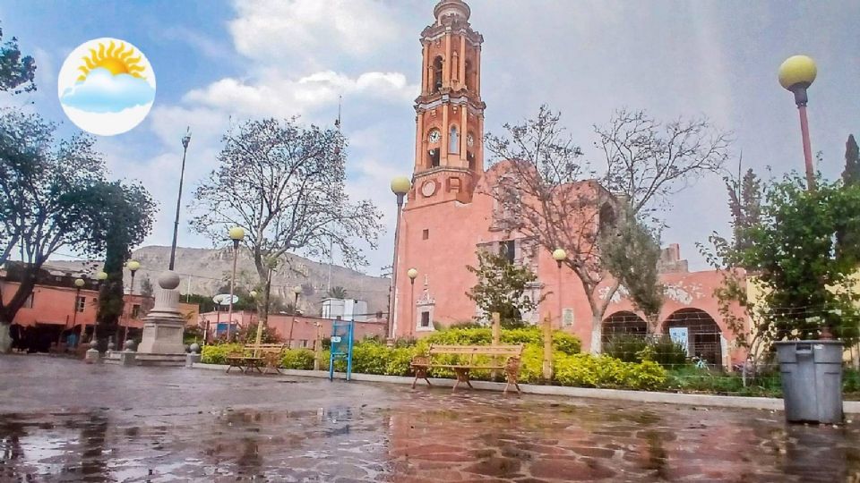 Aspecto de la lluvia de ayer en Victoria.