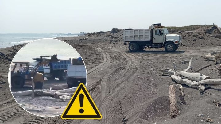 Vecinos de la Riviera Veracruzana denuncian presunto robo de arena en playas; así lucen