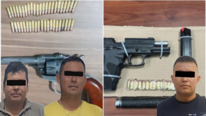 SSPH detiene a 3 personas armadas; una fue tras un accidente vial