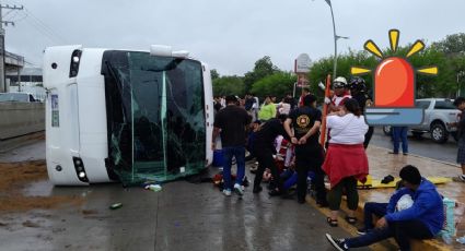 Accidente en Nuevo León: Autobús del sur de Veracruz vuelca y deja más de 30 lesionados