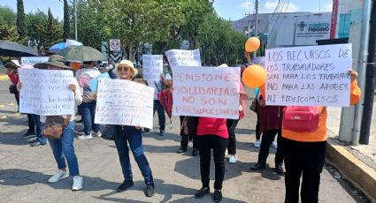 Por esta razón jubilados de Hidalgo bloquearon vialidad de Pachuca durante cuatro horas