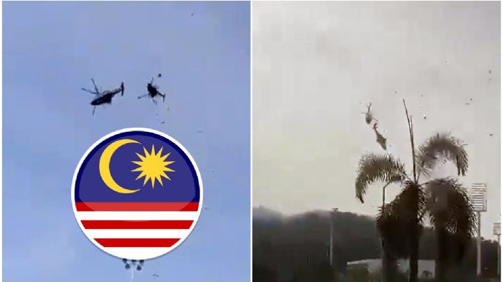 Fatal choque de helicópteros deja 10 muertos en Malasia | VIDEO