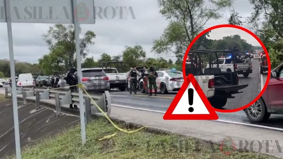 Balacera en la pista México - Tuxpan; aseguran vehículo con armas