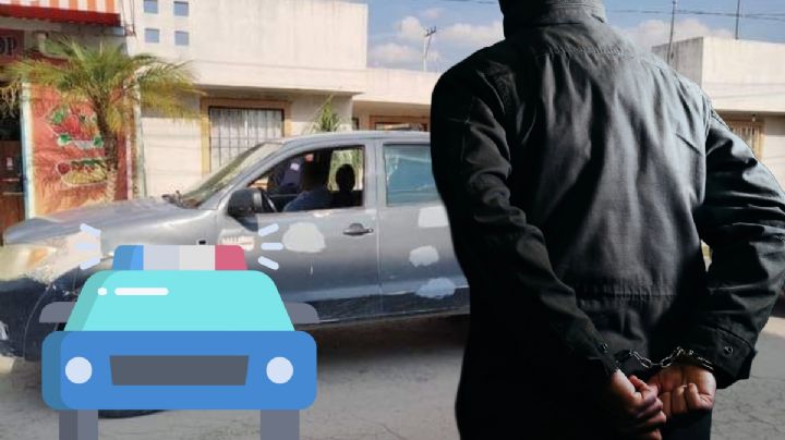 Aseguran falsa patrulla en colonia de Pachuca, un detenido