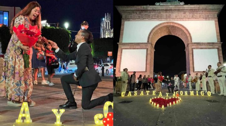 Le pide matrimonio a su novia en el Arco de la Calzada
