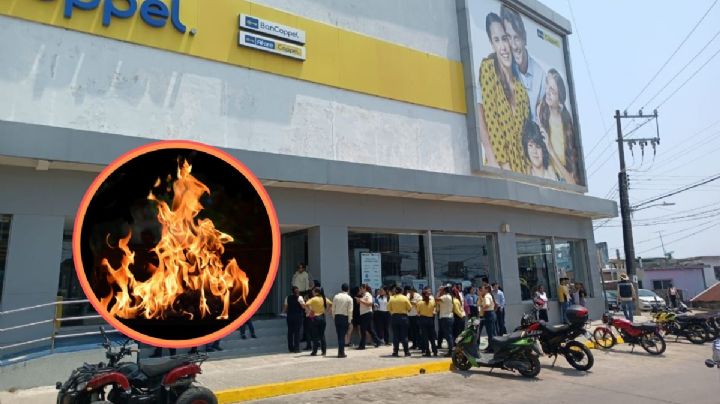 Desalojan clientes y empleados de Coppel por incendio en el sur de Veracruz
