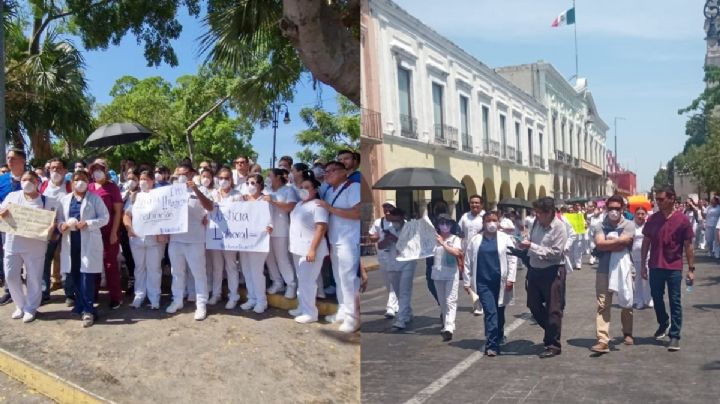Elecciones en Yucatán: Protesta de médicos del IMSS Bienestar se vuelve botín de campaña