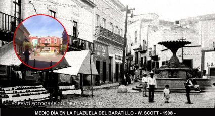 Así se veía la Plaza del Baratillo hace 40 años en Guanajuato