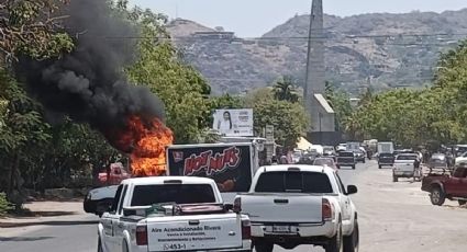 Los Viagras causan terror en Apatzingán y queman vehículos