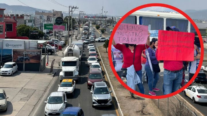 Trabajadores de Carnival bloquean nuevamente el Felipe Ángeles al sur de Pachuca