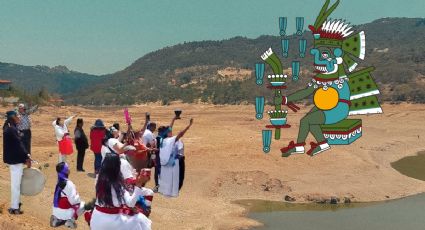 Con ritual en la presa La Estanzuela, pobladores invocan las lluvias