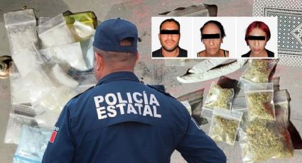 Aseguran drogas y detienen a 3 durante operativo en Mineral de la Reforma