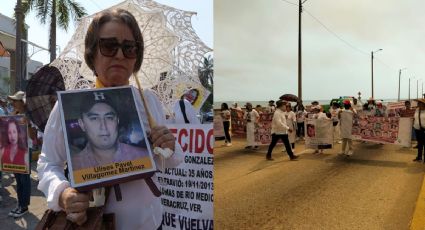 Marchan en el Día de las Madres por sus hijos desaparecidos en Veracruz