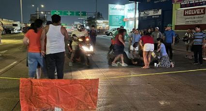 Motociclista intenta evadir bloqueo en avenida Rafael Cuervo y termina derrapando