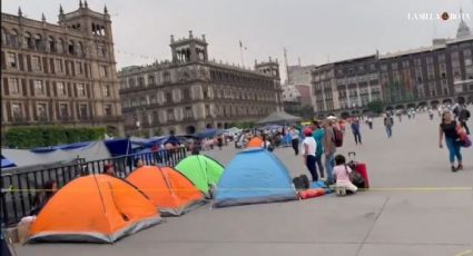 Instalan maestros plantón indefinido en el Zócalo