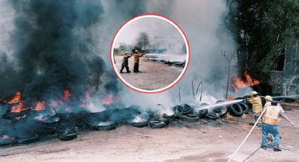 Emergencia en Minatitlán por incendio de bodega de llantas, al sur de Veracruz