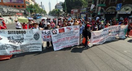 Maestros reubicarán plantón en el Zócalo para dar paso a "Marea Rosa" de Xóchitl Gálvez