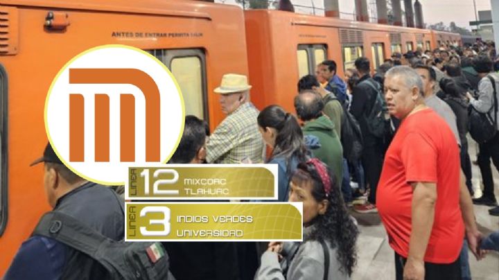 METRO CDMX: Líneas 3 y 12 reportan fallas, retrasos y aglomeraciones en estas estaciones