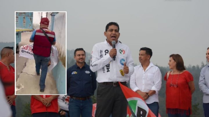 Candidato a diputado federal en Veracruz denuncia ante INE a morenista que quitó lonas