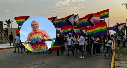 Wendy Guevara encabeza marcha por el Día contra la Homofobia en Coatzacoalcos