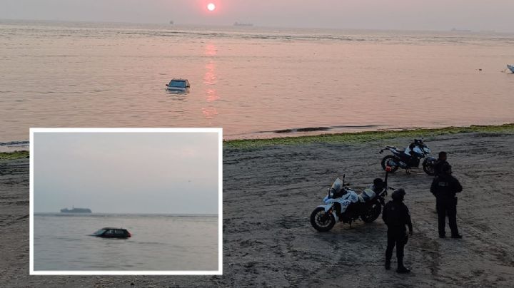 Que Veracruz no es Fondo de Bikini: ¿Qué hace una camioneta dentro del mar en playa de Boca del Río?