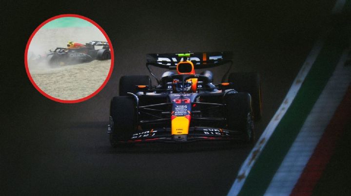 Así fue polémico accidente de Checo Pérez, quedó eliminado del GP de Emilia-Romagna