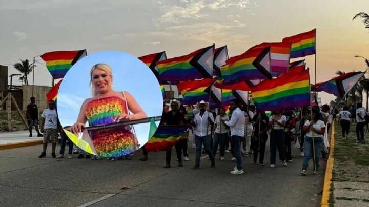 Wendy Guevara encabeza marcha por el Día contra la Homofobia en Coatzacoalcos