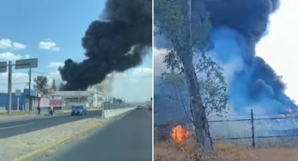 Incendio consume dos camiones de transporte de personal en Celaya