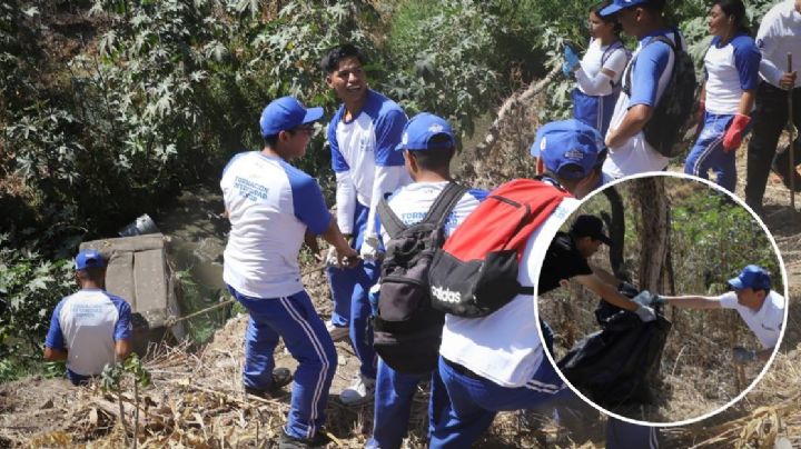 Se unen jóvenes, limpian el arroyo de Tajo de Santa Ana para evitar inundaciones